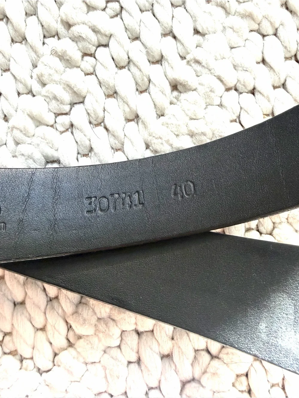 REMO TULLIANI Italian Black Calfskin Leather Belt Mens Size 40 30741 EUC VTG
